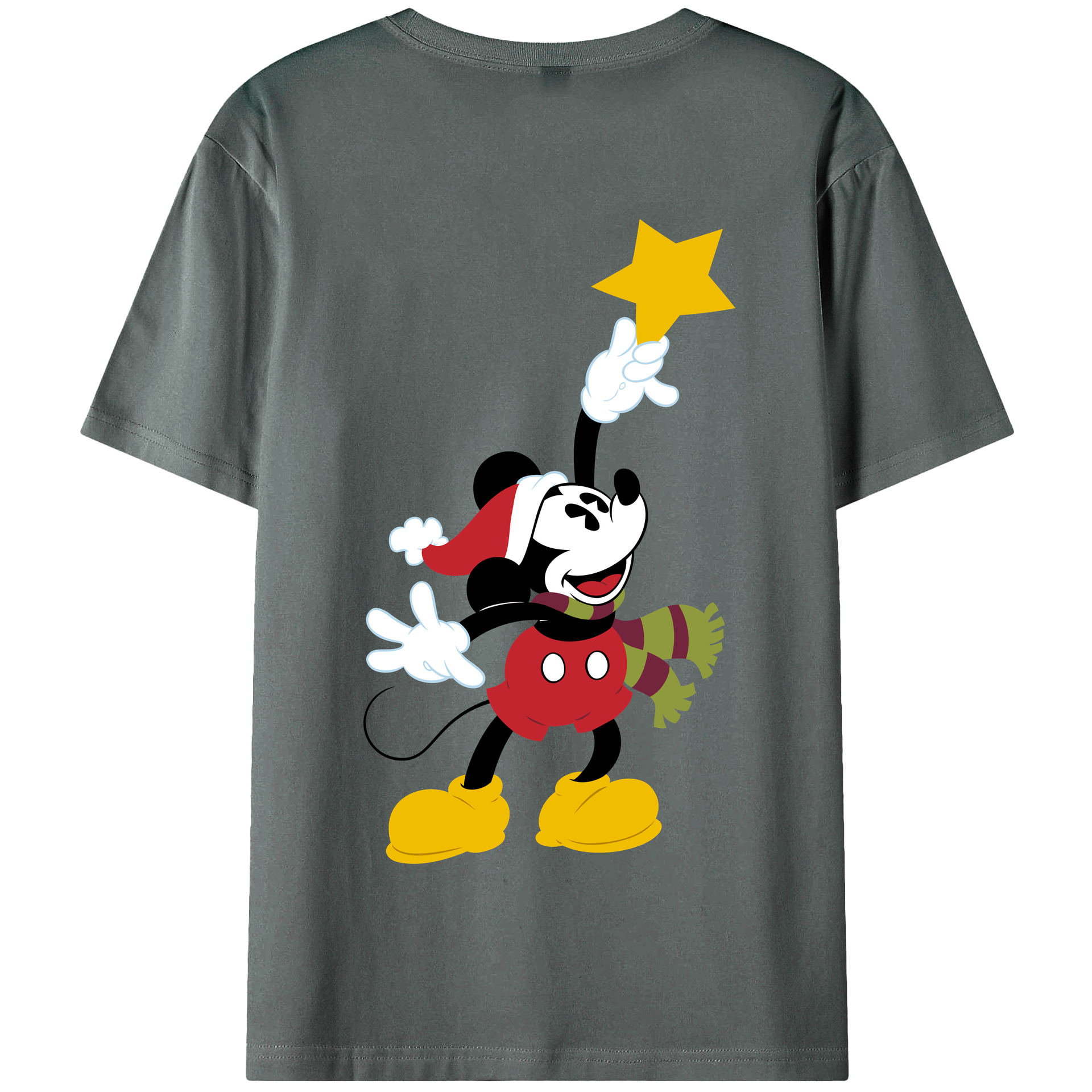 （画像用） ミッキーマウス Mickey Mouse 綿100％半袖Tシャツ（背面プリント）